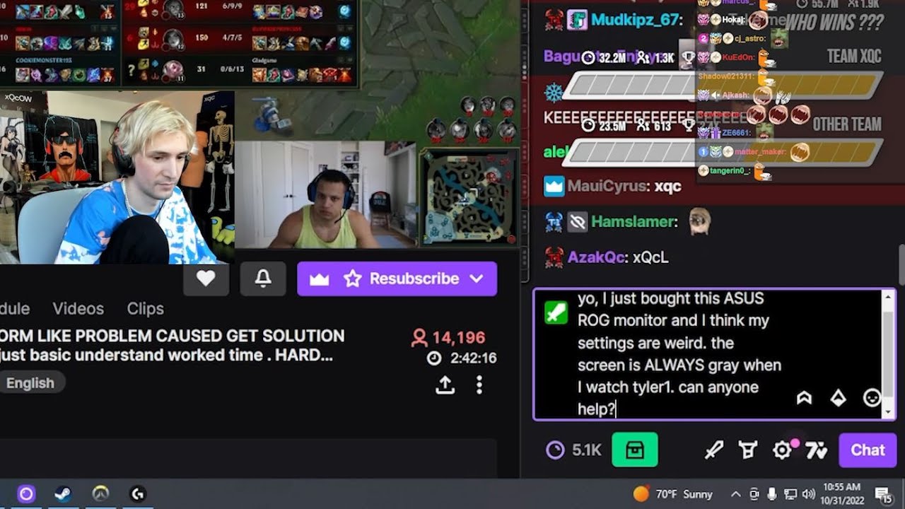xQc Checks in on Tyler1