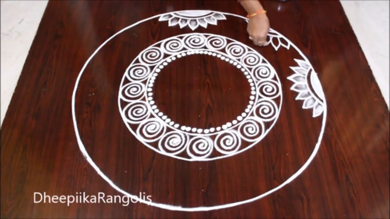 Beautiful rangoli design for kanuma festival 🌺 Freehand muggulu 🌺Dheepiikarangolis 