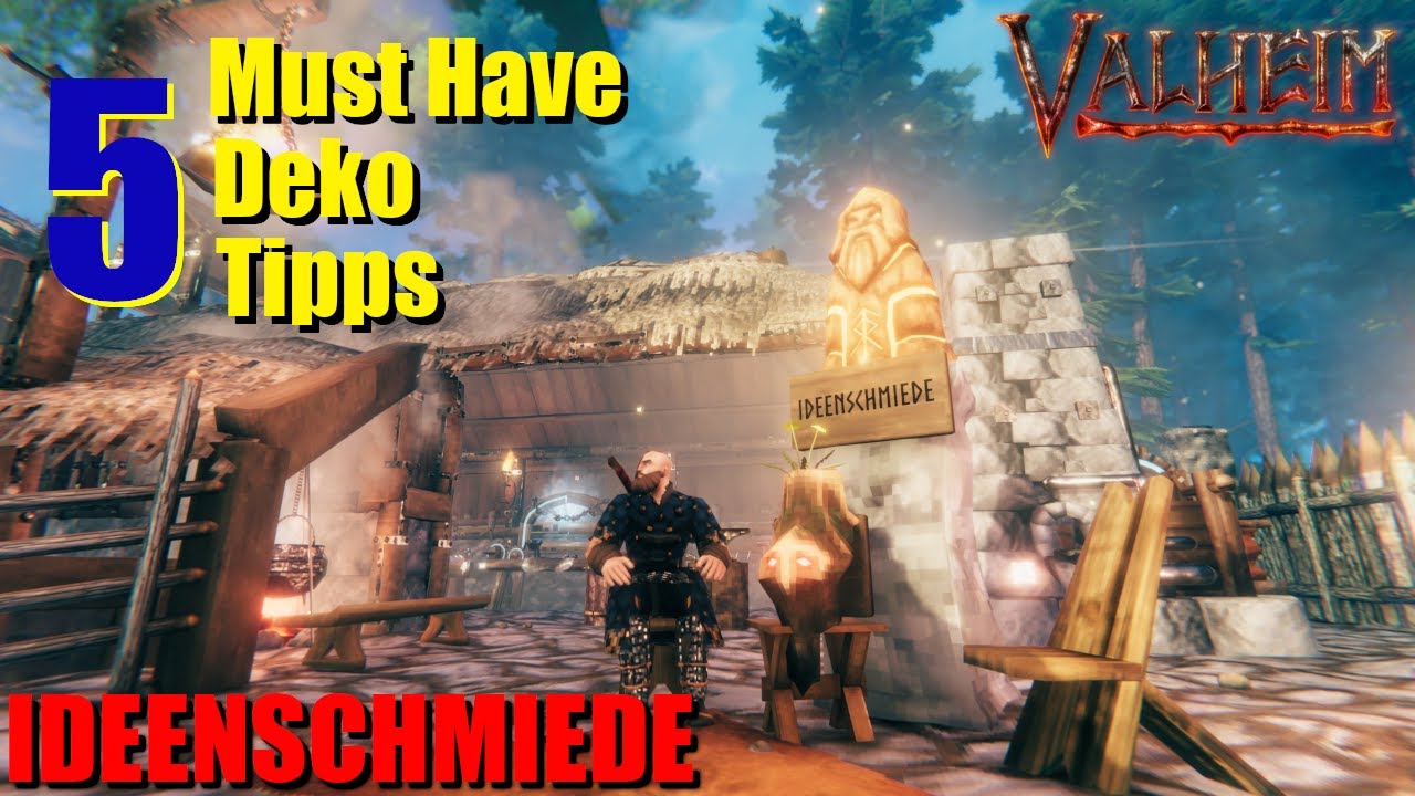 Valheim deutsch | 5 DEKO Tipps f&uuml;r den Innenausbau 🪑🔥 | Tische, Sofa&acute;s und mehr...