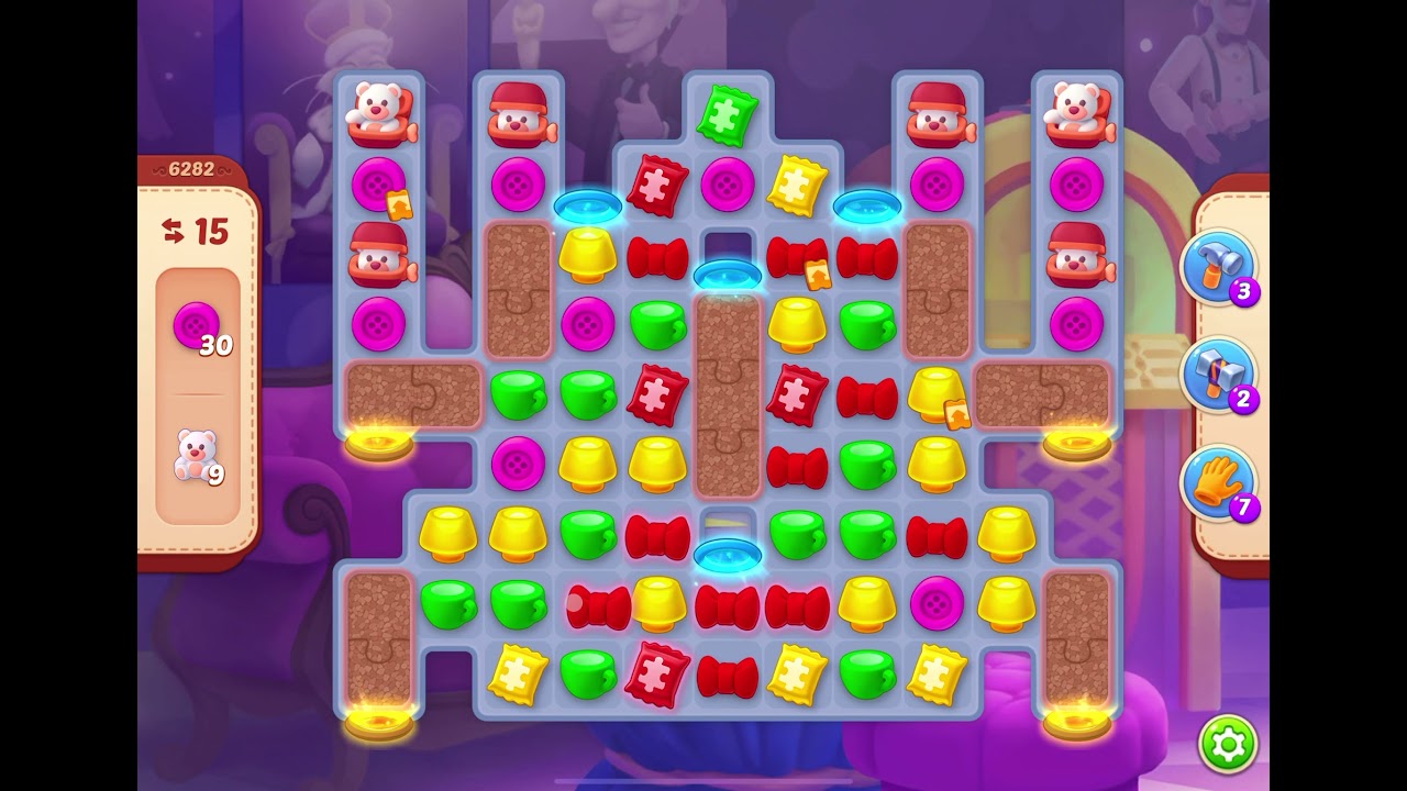 HomeScapes Level 6282 no boosters (15 moves)