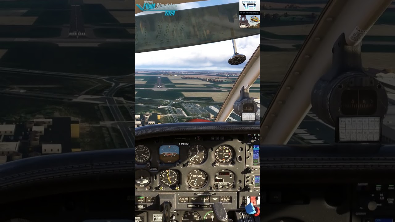 Landing in Melun Villaroche - LFPM 