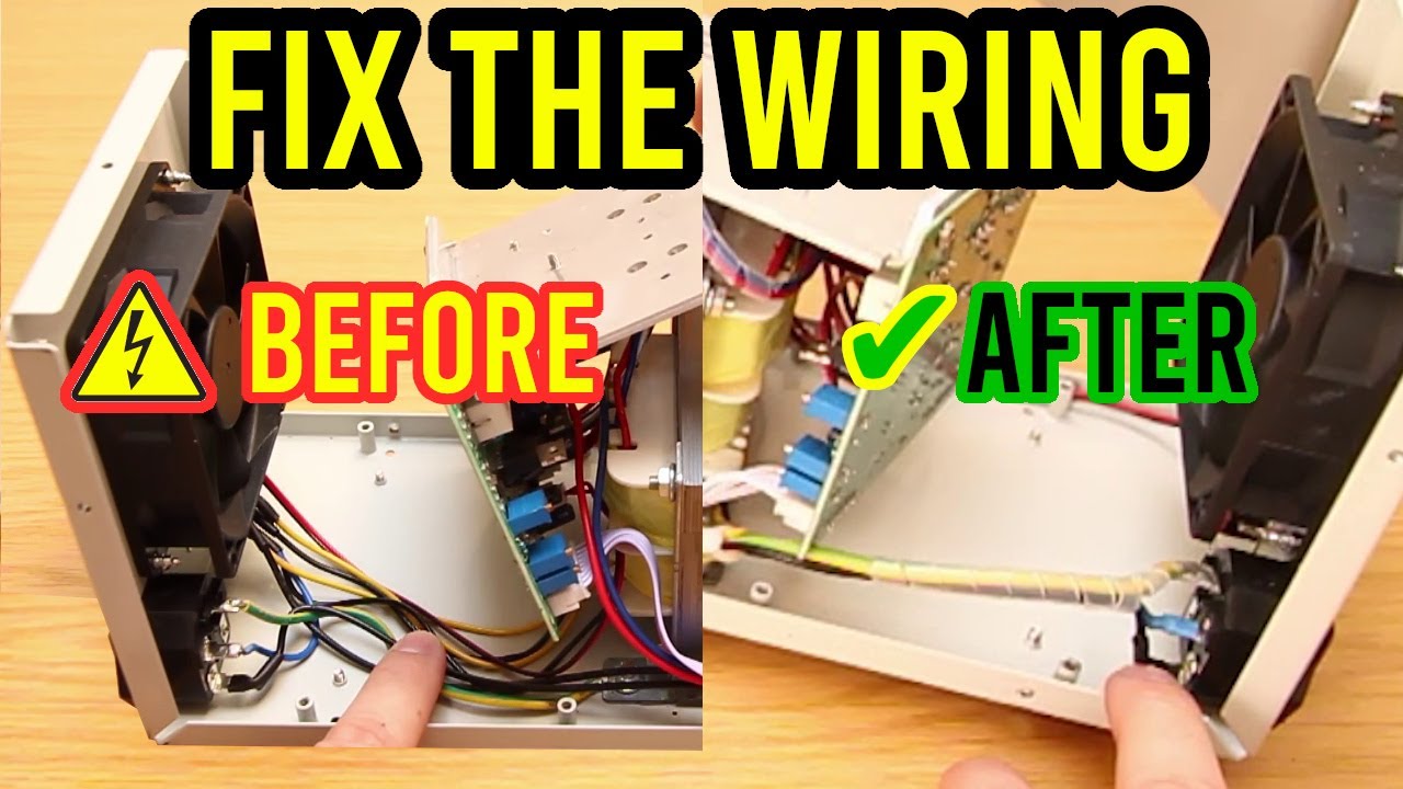 Easy Fix for Dangerous Mains Wiring below the Power Board in the Lavolta BPS-305 MKII Power Supply.