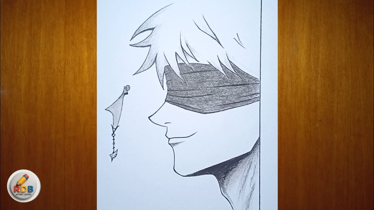 DRAW Your Own Blindfolded Anime Boy with EASY Steps -|- inspire by gojo