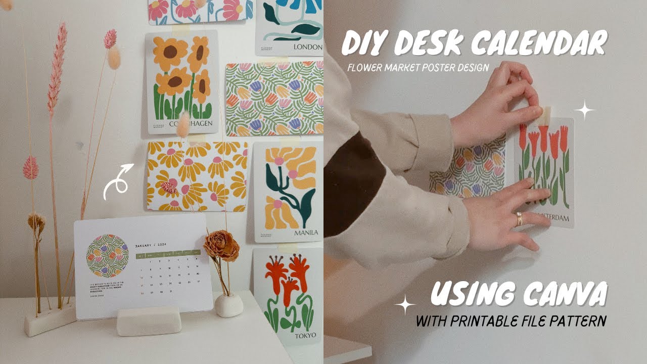 How To Make Desk Calendar Using Canva | With Printable File - DIY DESK CALENDAR
