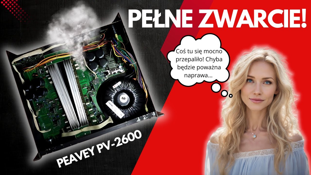 Poważna usterka końcówki mocy #Peavey  PV-2600! CO TU SIĘ WYDARZYŁO? cz. 1/3 #wzmacniacz #naprawa