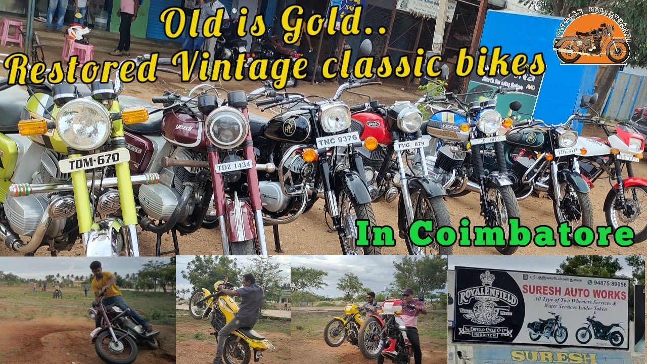 Old is Gold, Restored Vintage Bikes- Rajdoot, Yezdi, RX-Z in Coimbatore Karanampettai || Vlog# 18 ||