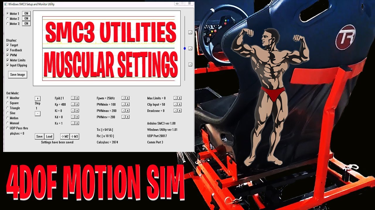 Motion Simulator With Dynamic SMC3 Utilities Settings For Big Accurate Motion