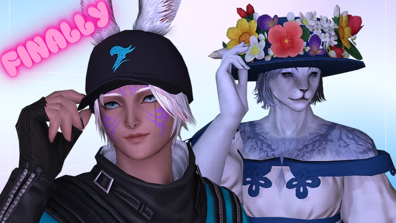 Viera and Hrothgar can FINALLY wear these hats || FFXIV