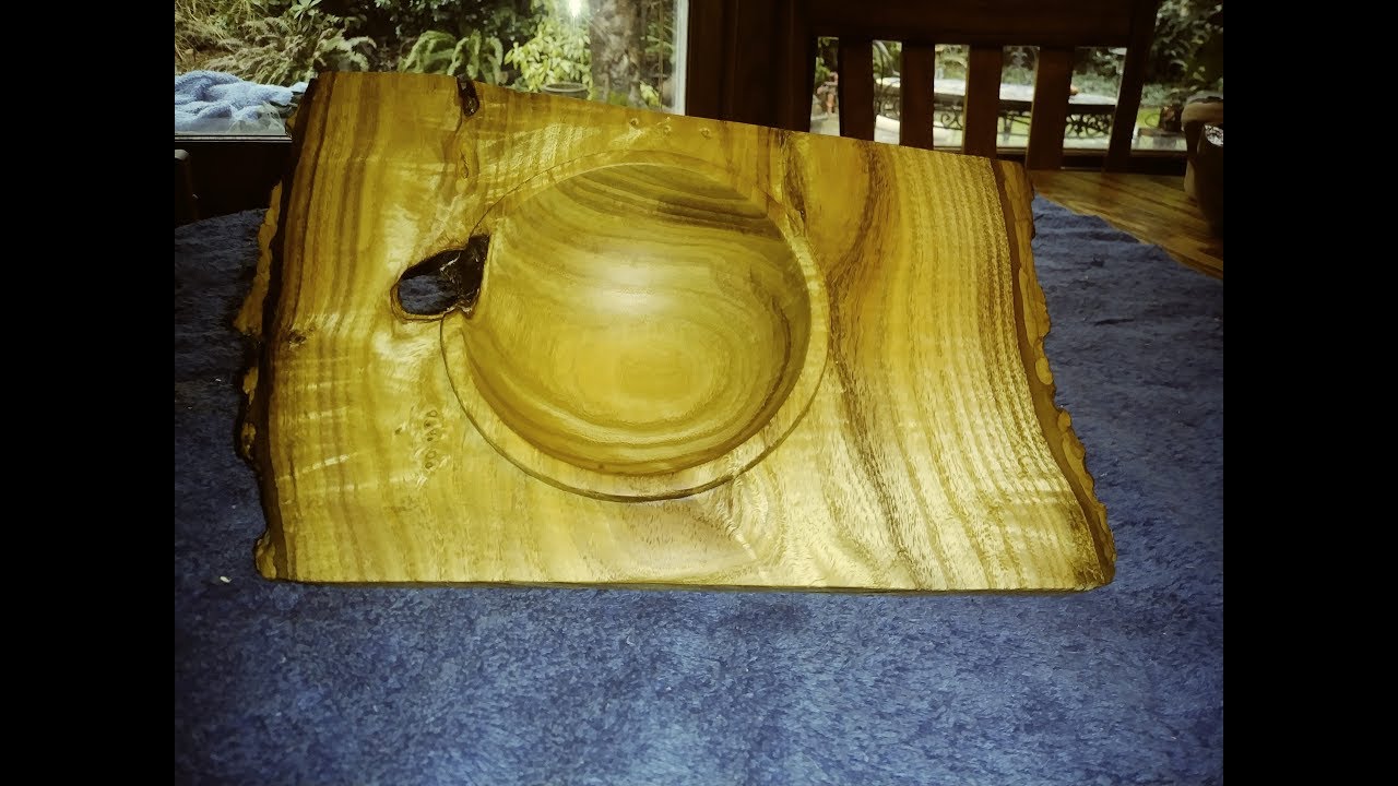 Wood Turning a Catalpa Winged Bowl