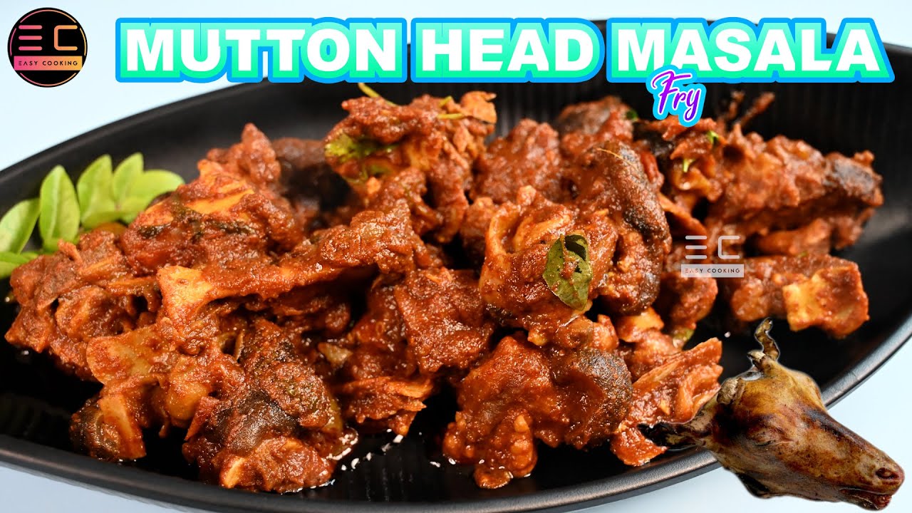 Mutton Head Masala Fry | Thalakari Varuval | Goat Head Fry Recipe