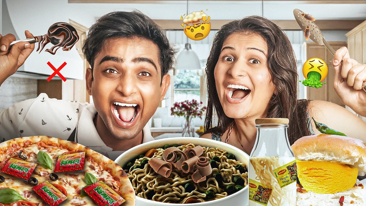 We made India's most weirdest food Combinations Noodles + paan masala | URVIL & MANN