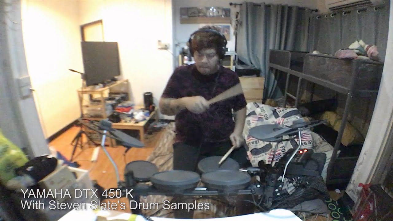 Yamaha DTX 450K With Steven Slate Drums SSD4 Test by Kit Bedroom Audio