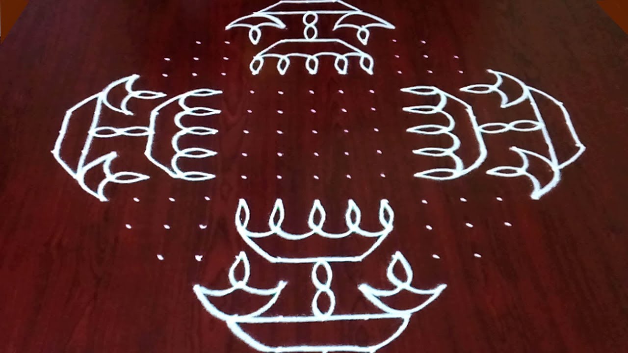 Dot Rangoli:17 to 3 Deepam Rangoli ||  टिपक्यांची रंगोली || रंगोली बनाना सिखाओ  ||