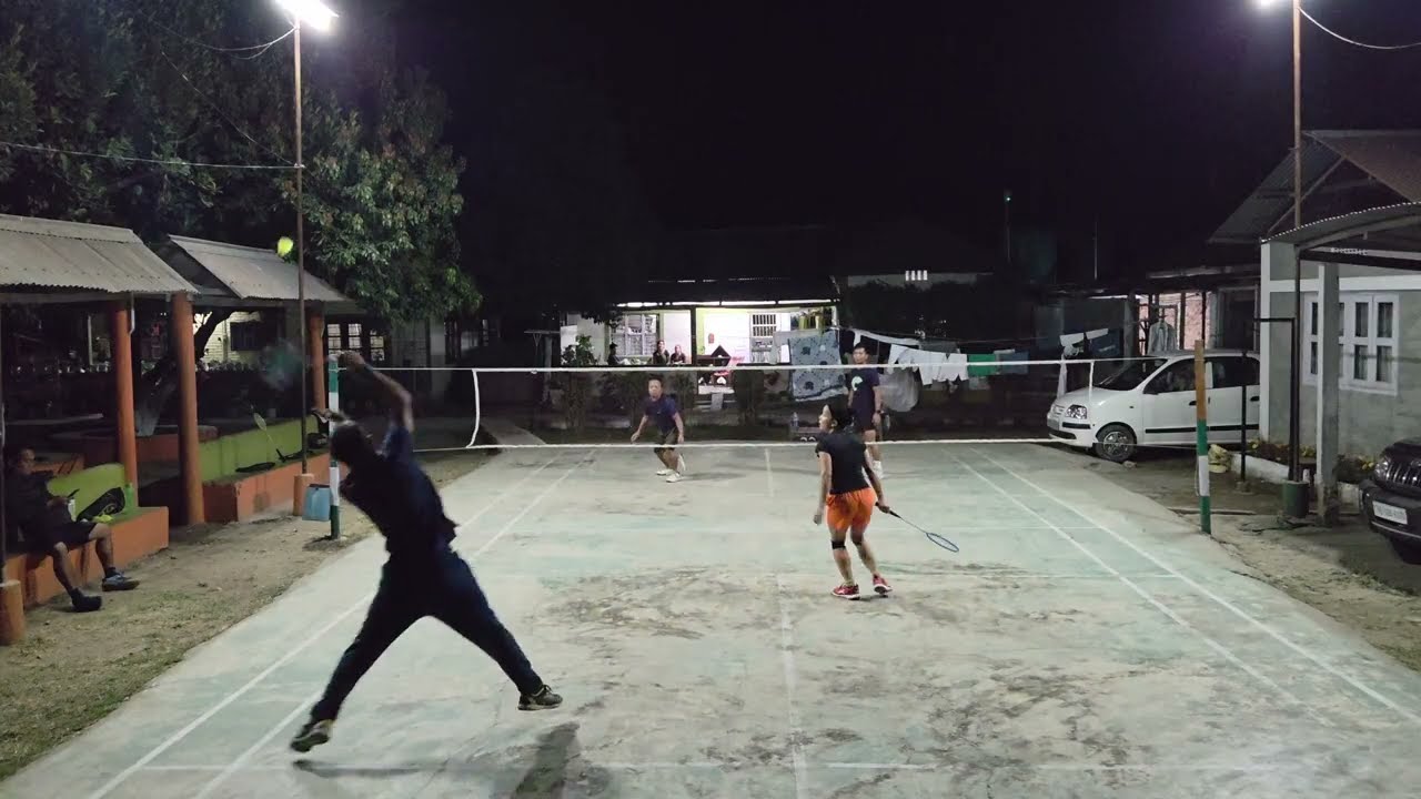 Day 19 of playing Badminton in 2026(Match 1) Sir Hmutea & Sir Tea VS Sir Vala & Miss Dli
