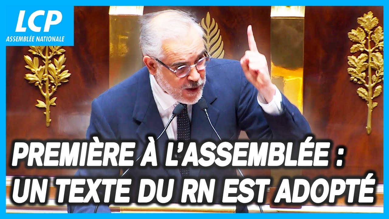 L'Assembl&eacute;e nationale vote pour la premi&egrave;re fois un texte du Rassemblement National - 30/10/2025
