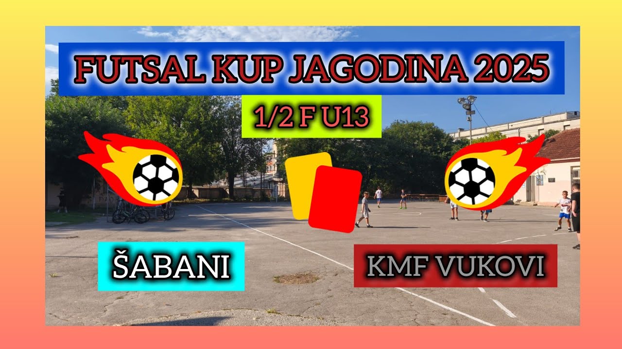 ŠABANI-KMF VUKOVI 3-4(2-2)(1-0) Polufinale U13 FUTSAL KUP JAGODINA 2025