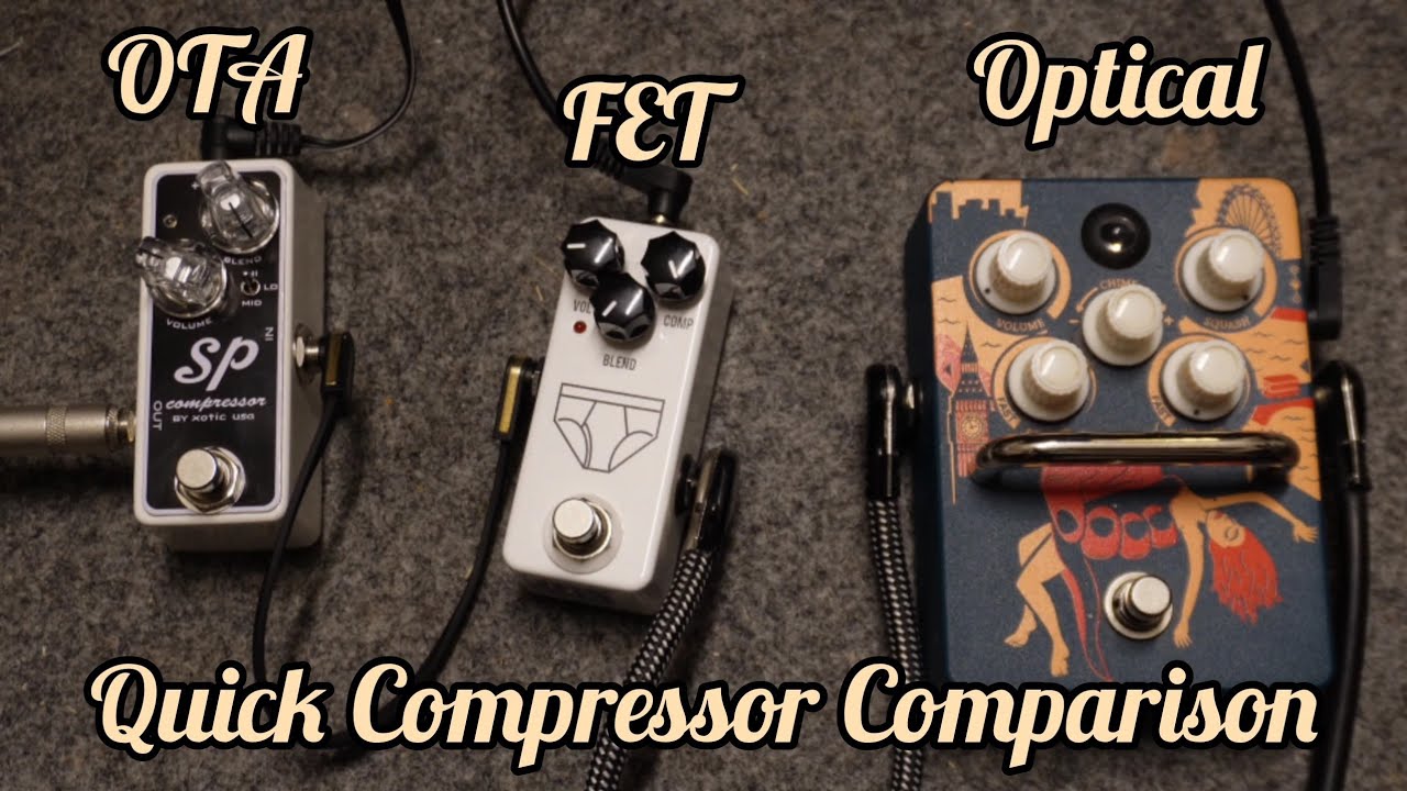 Compressor Comparison Xotic SP vs JHS Whitey Tighty Orange Kongpressor OTA FET Optical #guitar #bass