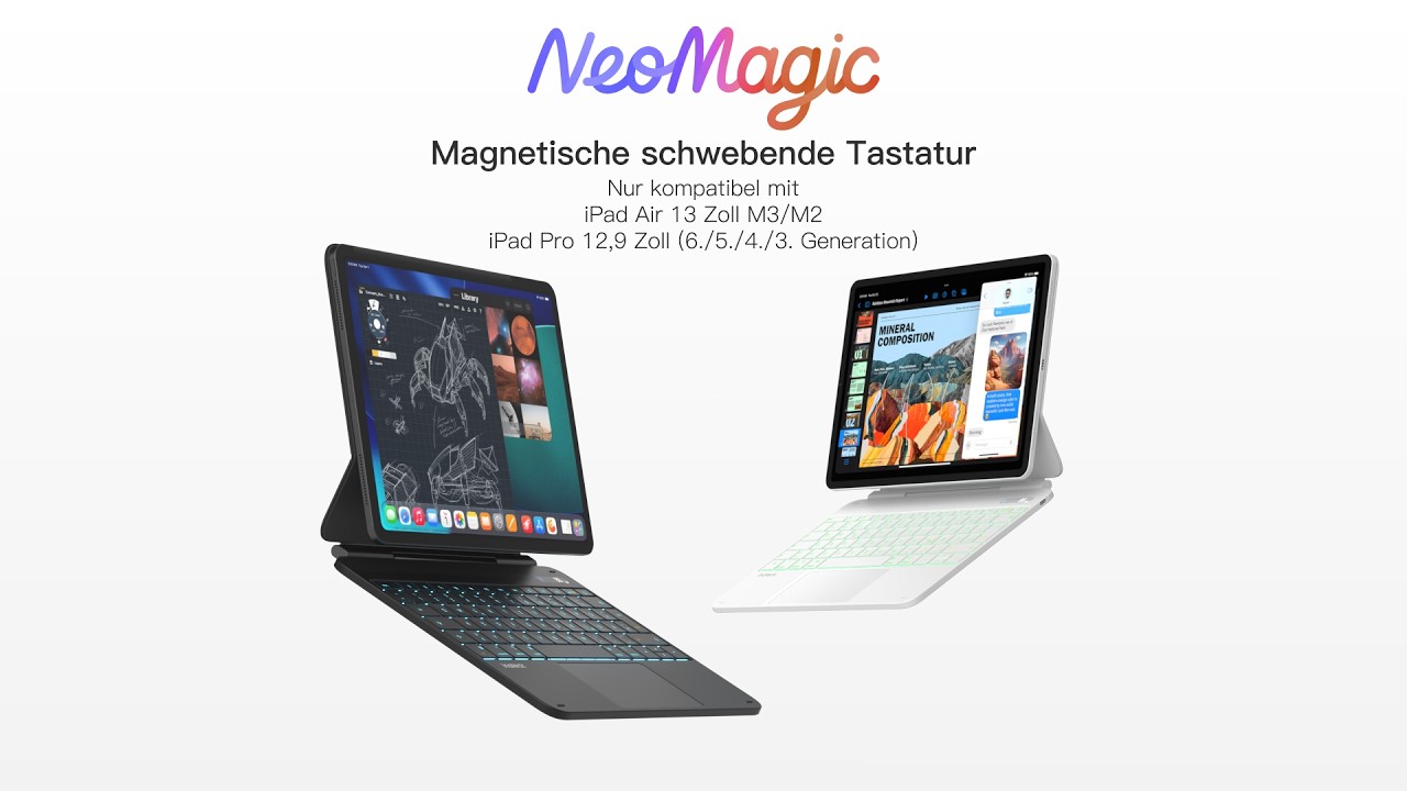 Inateck KB903-13A: Magnetische Tastatur Hülle für iPad Air 13