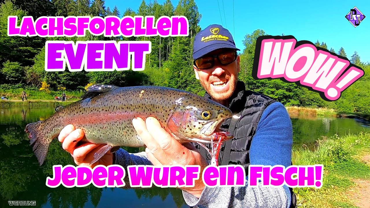 Wir haben wieder mal den Weiher leer geangelt! // Lachsforellen Event // Hirschalbermühle