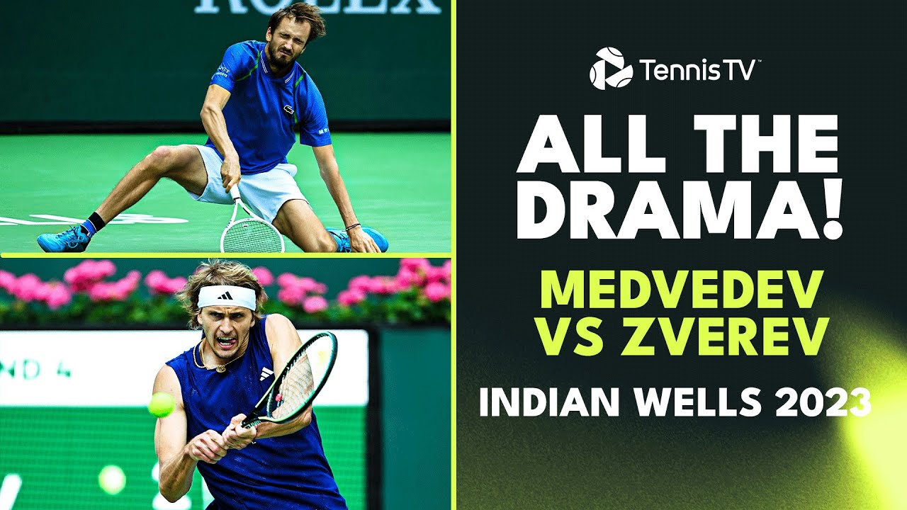 ALL THE DRAMA In Medvedev vs Zverev Indian Wells 2023! 🍿
