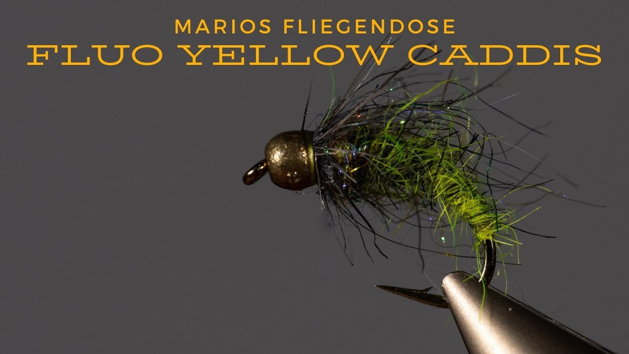 Marios Fliegendose - Fluo Yellow Caddis