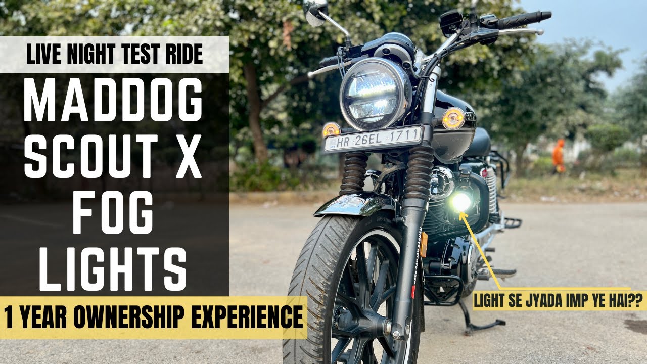 Maddog Scout X Auxiliary Lamp Long Term (1 Year) Review | Installation | Pros & Cons | Honda CB350