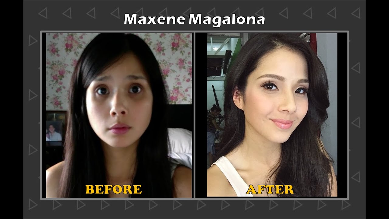 Filipina Celebrities Before and After Makeup Transformation