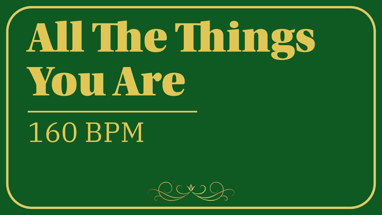 All The Things You Are | 160 bpm | Jazz Swing | Play-Along Backing Track