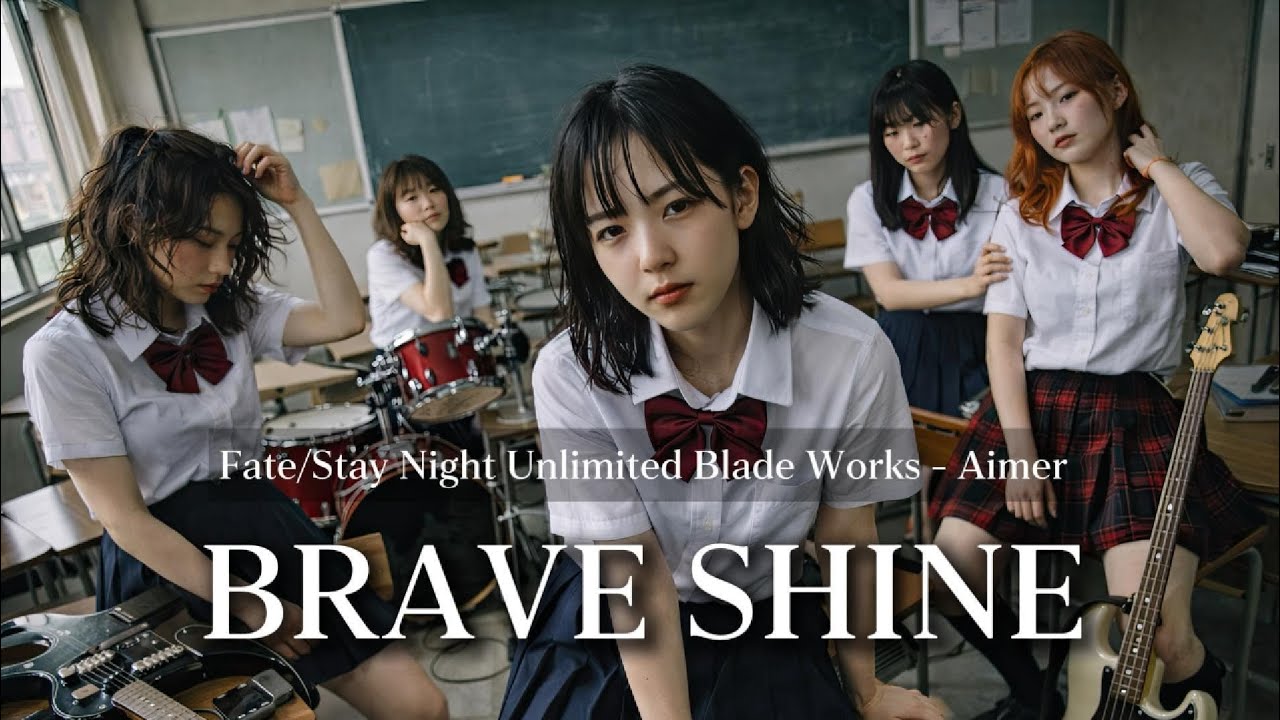 Brave Shine - Fate Stay Night UBW - Aimer | Anime Cover Song | Girl band Alternative Rock [AI Cover]
