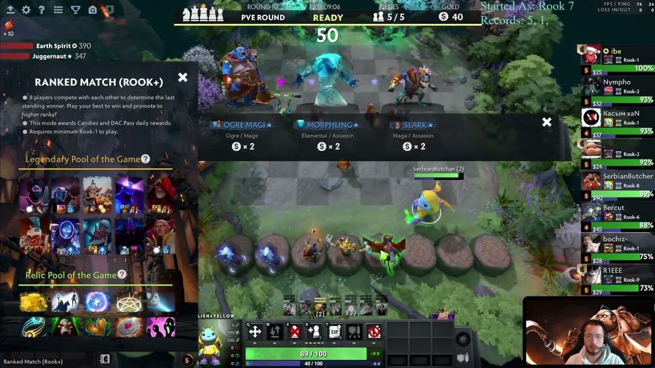Panda Game to 4 Shamans 4 Orcs! 09.03.2023 Dota Auto Chess Rook+ on Smurf!