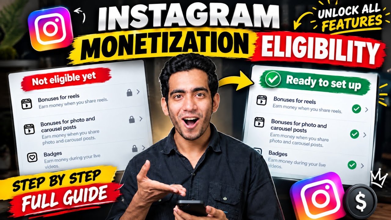 Instagram Monetization Eligibility 2026 | Instagram Bonuses Unlock Kaise Kare | Instagram Bonuses
