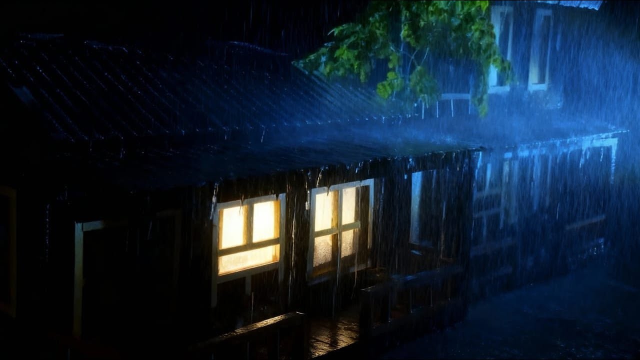 LIVE 24/7 Heavy Rain & Thunder in Cozy Cabin