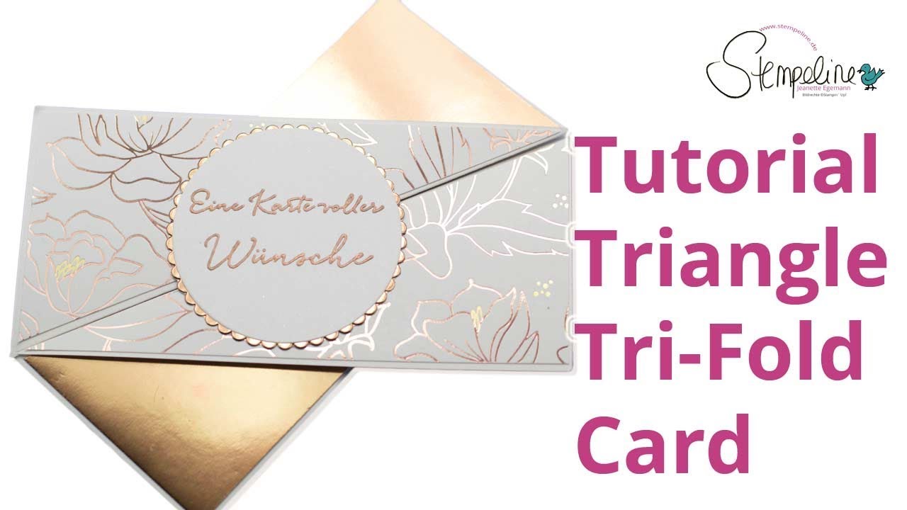 Tutorial Triangle Tri Fold Card Deutsch