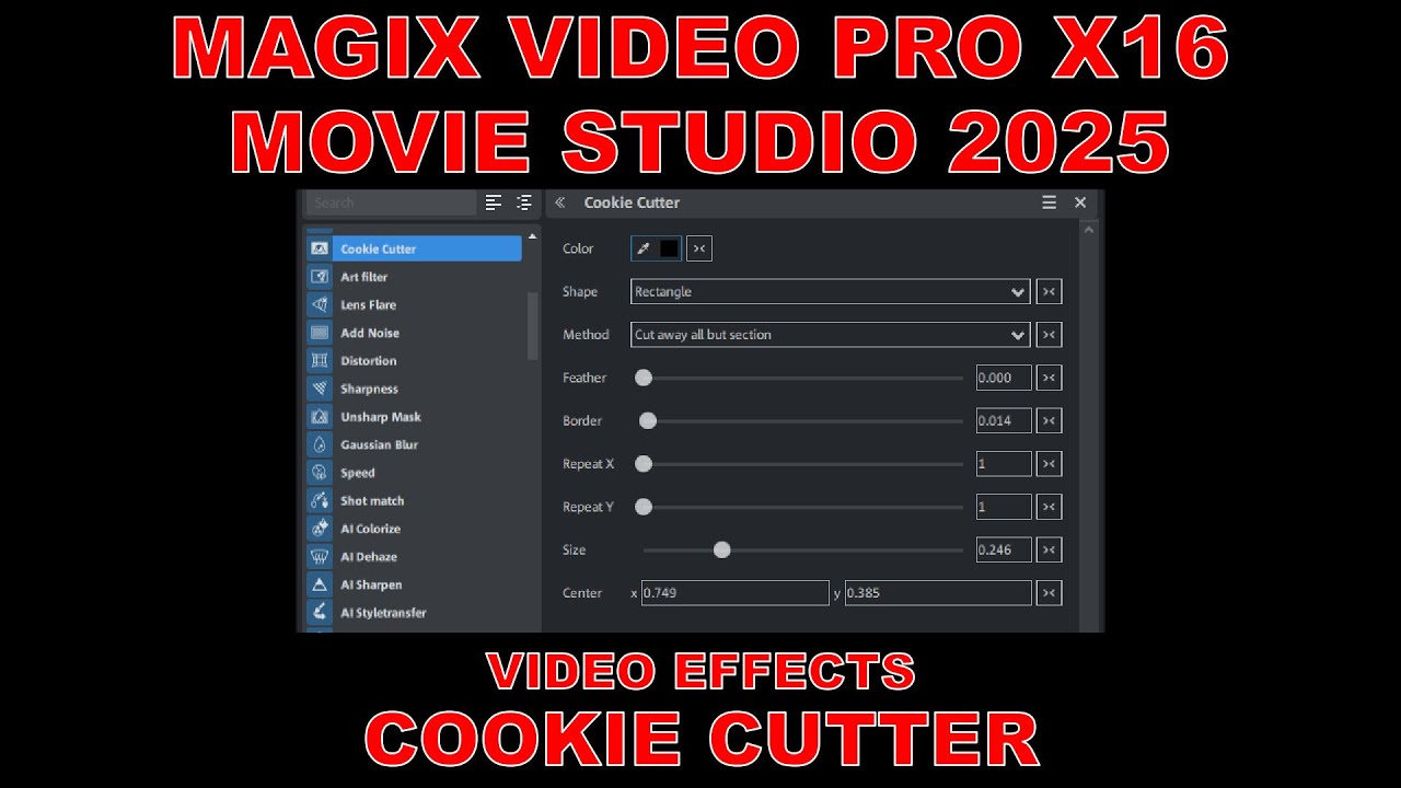 Tutorial 082 Cookie Cutter Effect in Magix Movie Studio and Video Pro X - Picture-in-picture effect