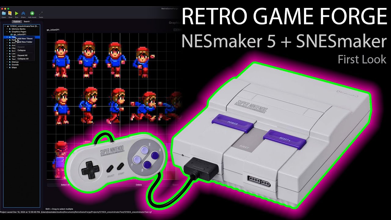 RetroGameForge: SNESmaker, NESmaker5, Holiday first look