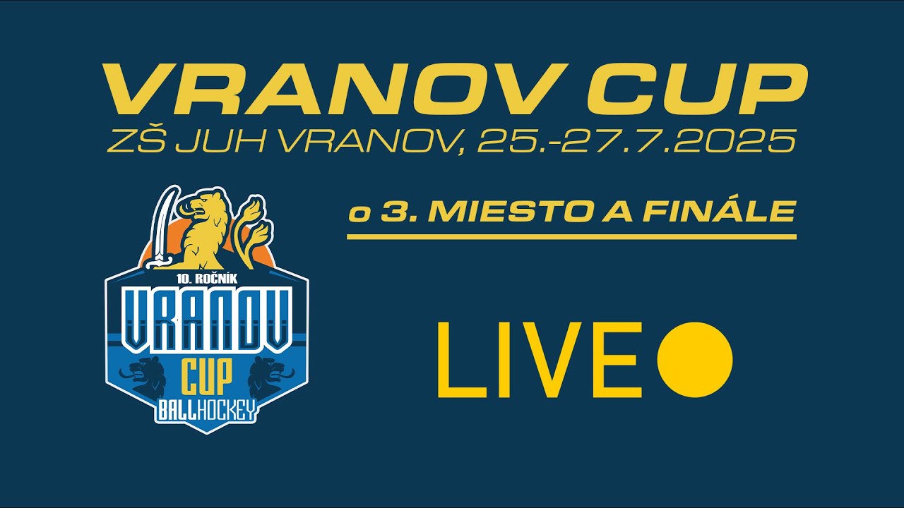 LIVESTREAM: Vranov Cup 2025 - Finálové zápasy