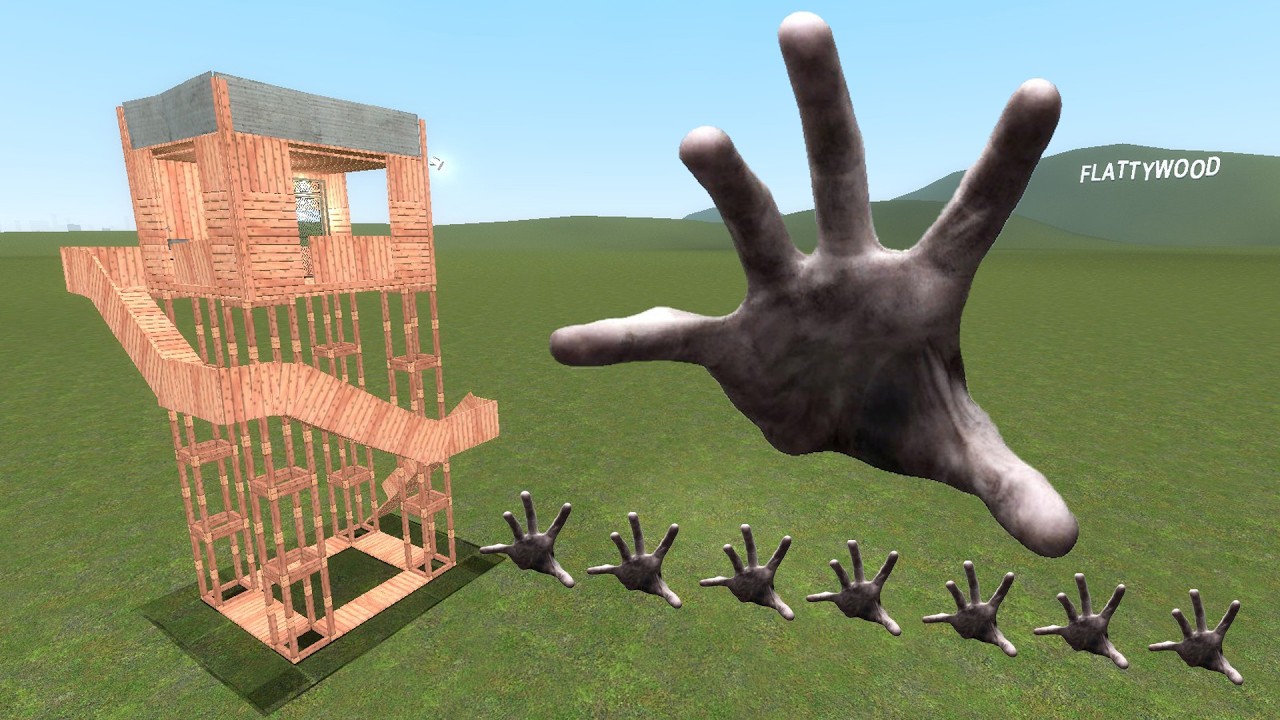 Scary Hands Vs Towers In Garry's Mod