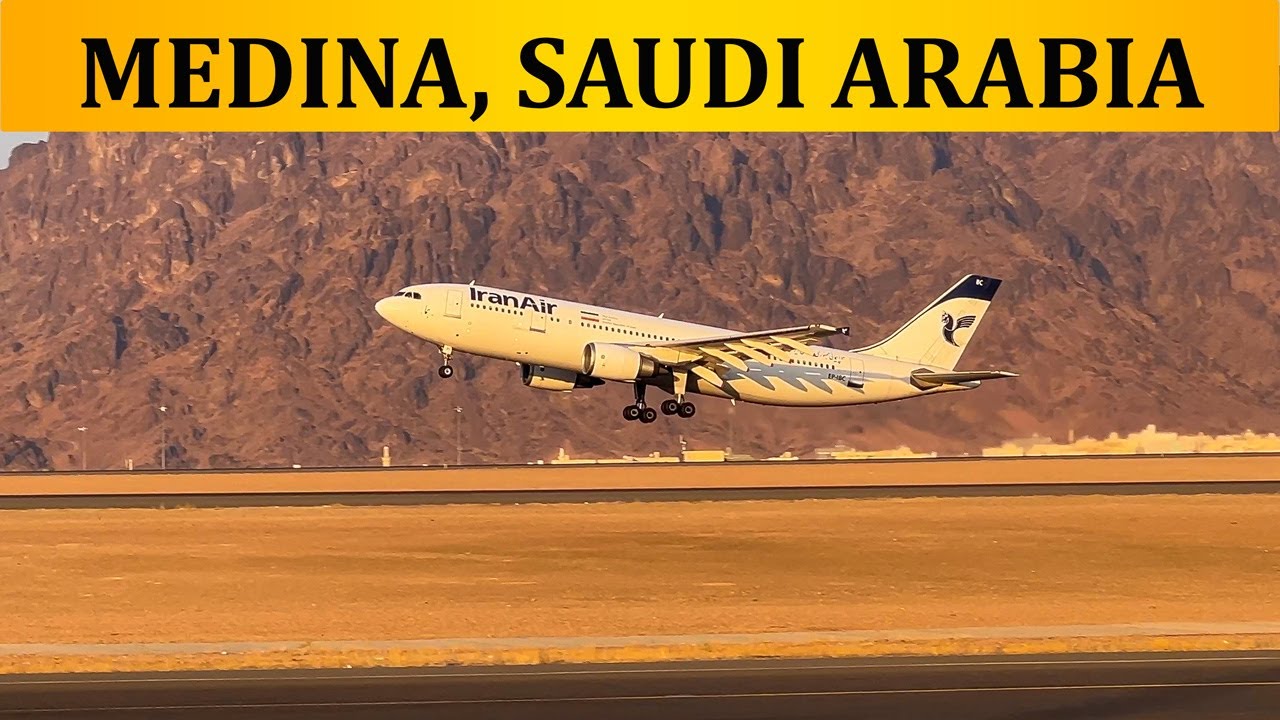 🇸🇦 Golden Hour Plane Spotting at Medina Airport | Rare Iran Air & Fly Khiva