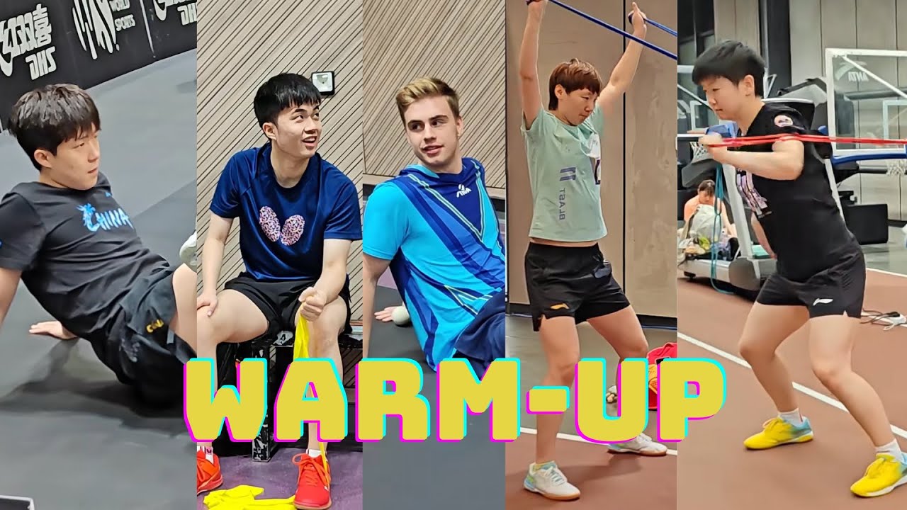 China National Team warm-up before training at China Smash 2024