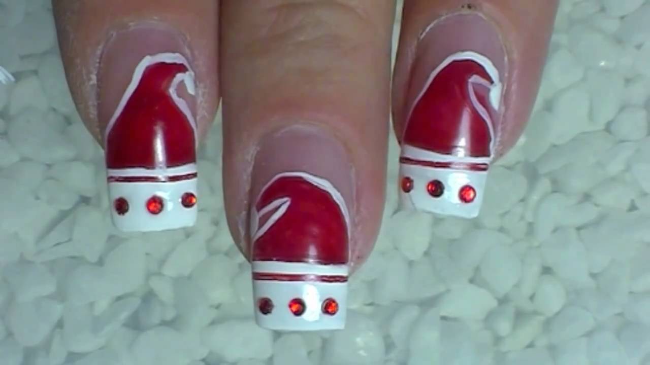 Nail Art Design ❄ Christmas ❄ Santa Claus is coming to nails ❄ Tutorial