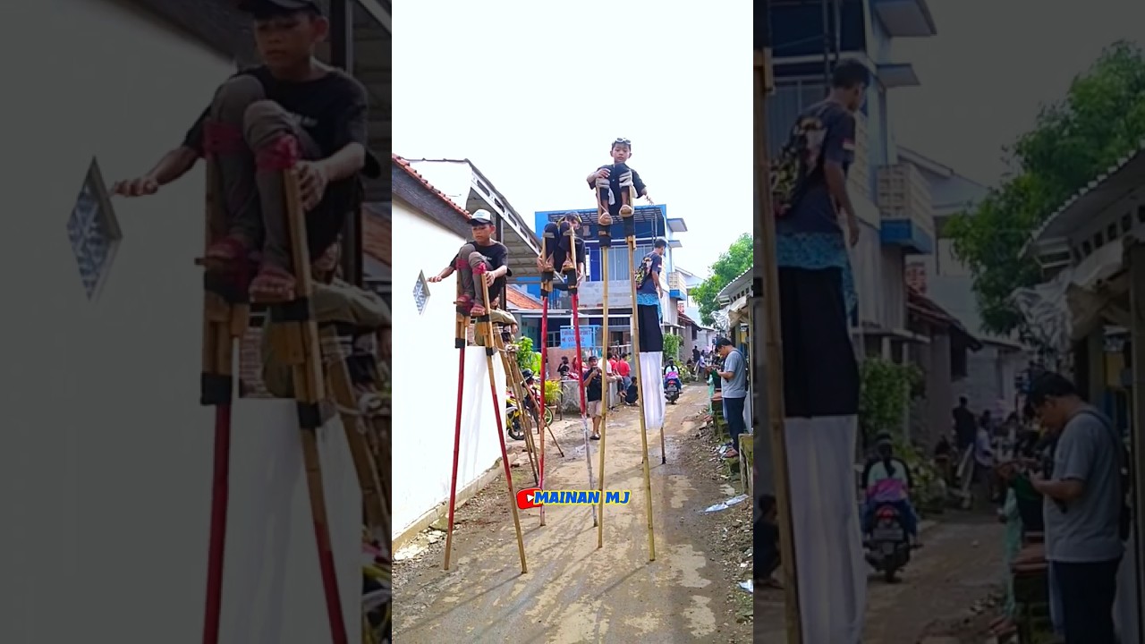 aksi jangkungan di arak-arakan desa kedungdawa 2024