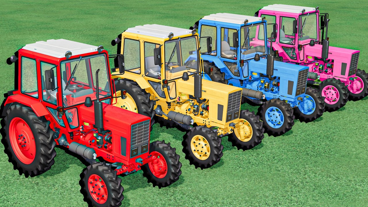 Work with Colors - MEGA CULTIVATING WORK with Mini Tractors  - Farming Simulator 22