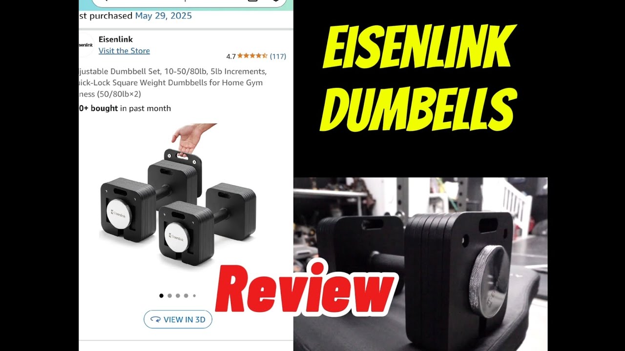 Eisenlink Adjustable Dumbbell review and unpackaging.