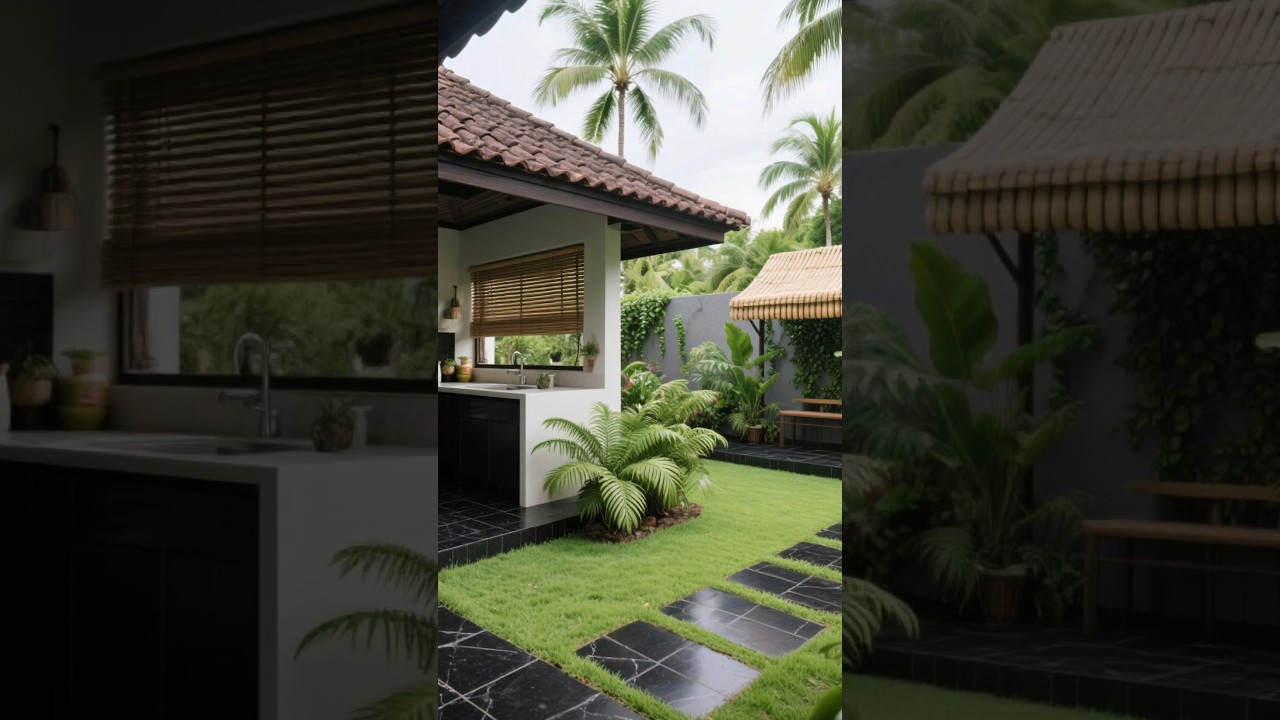 inspirasi dapur terbuka belakang rumah #ekterior #dapur #dapurminimalis #dapurkuning #dapursederhana