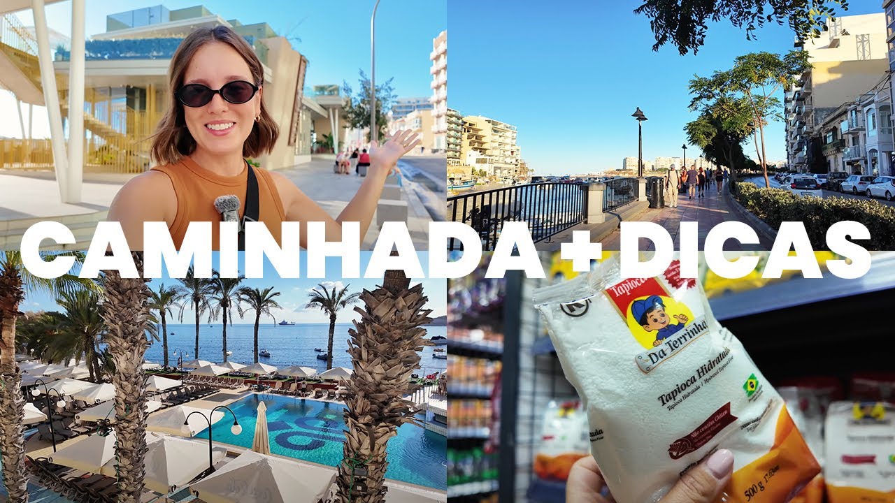 CAMINHADA EM ST PAUL‘S BAY, QAWRA POINT E PRODUTOS BRASILEIROS EM MALTA