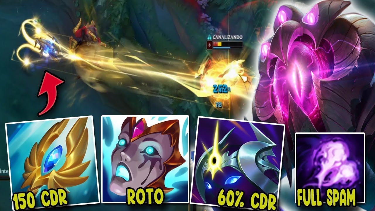 😱¡VELKOZ PERO SPAMEO HABILIDADES A FULL CON ESTA *BUILD DE 150 CDR* ( 0 ENFRIAMIENTOS ) !