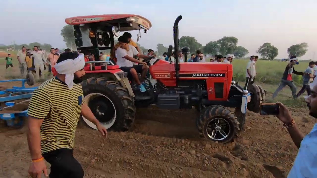 Swaraj 855 FE tractor modified Power performance with 2 harrow in kasni competition