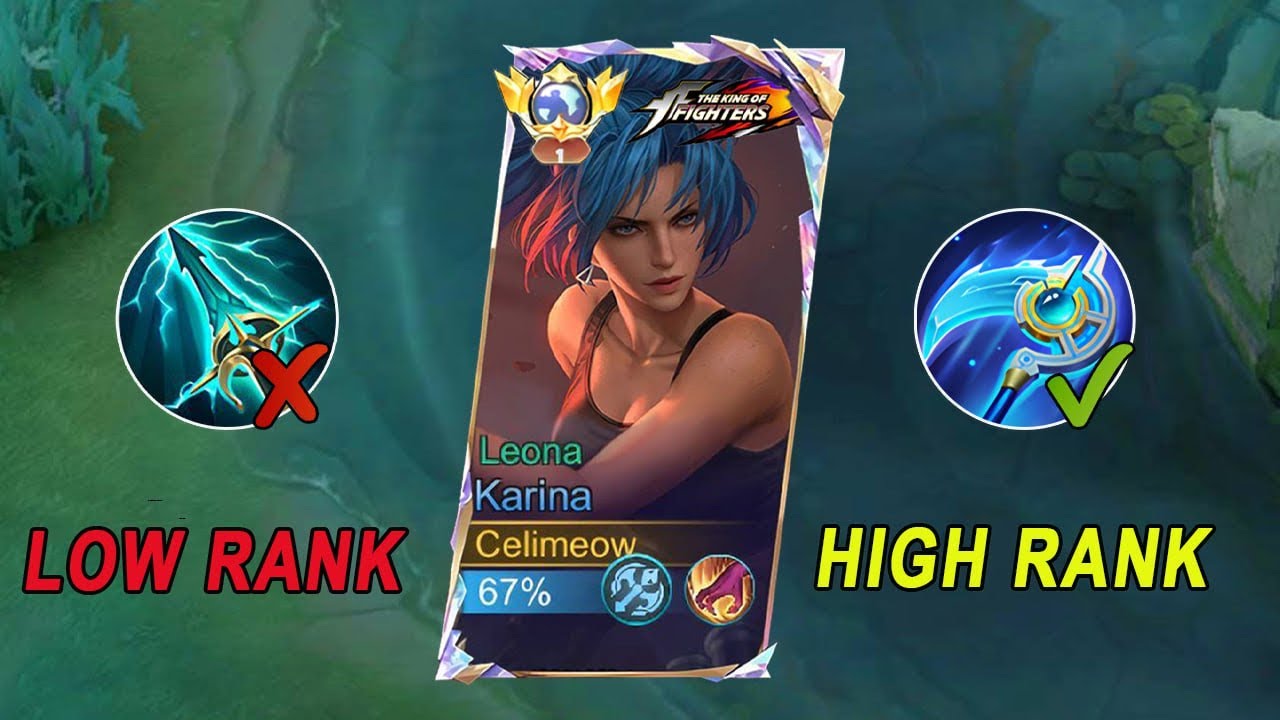 USE THIS KARINA BUILD IN LOW RANK AND THIS IN HIGH RANK 🤯 MLBB