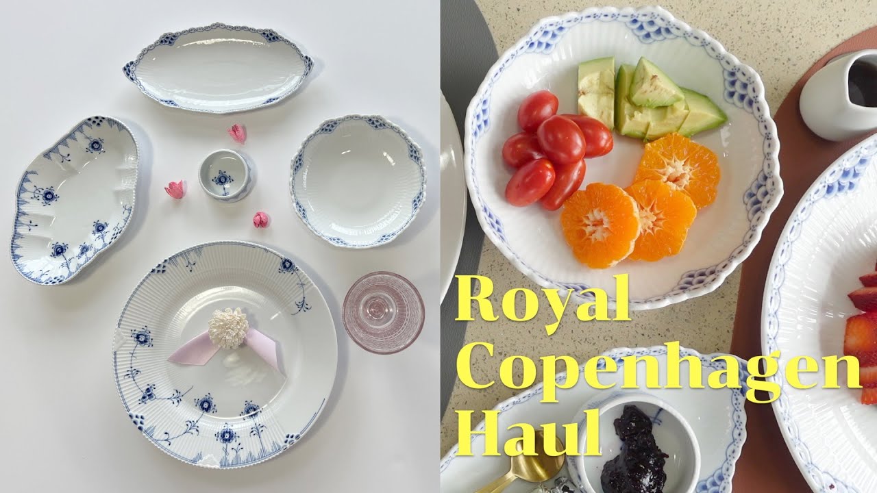 VLOG | 미국 브이로그 🇺🇸 | 로얄코펜하겐 그릇 하울 & 언박싱 | Royal Copenhagen Dinnerware Haul & Unboxing | Tableware
