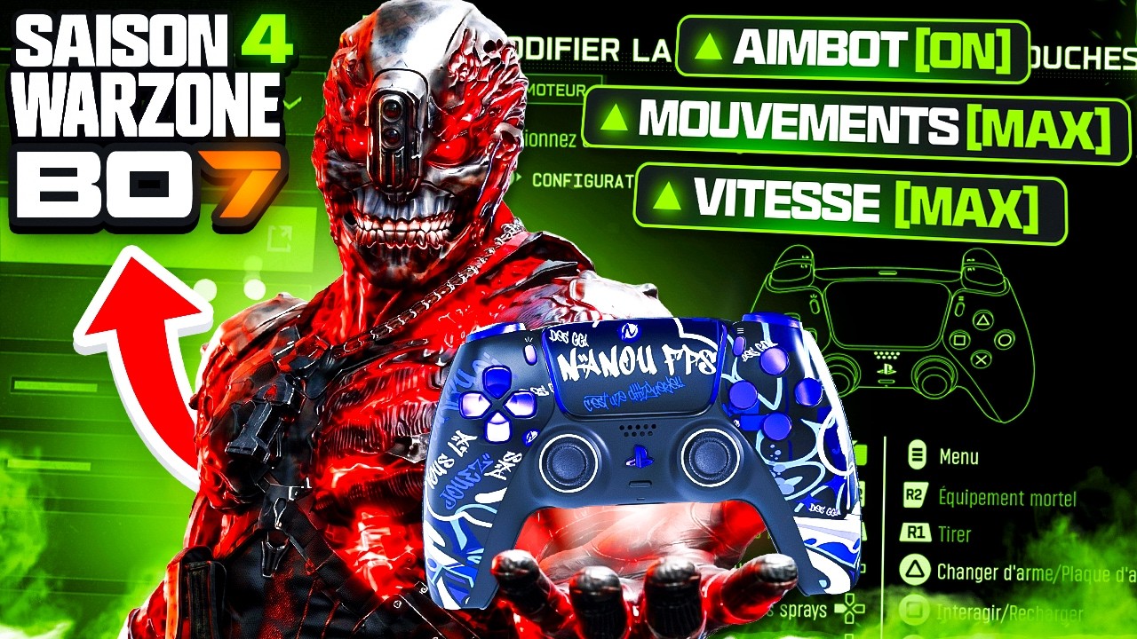 Warzone 5 ! Les Meilleurs Param&egrave;tres Manette JOUEUR Pro SAISON 4 !